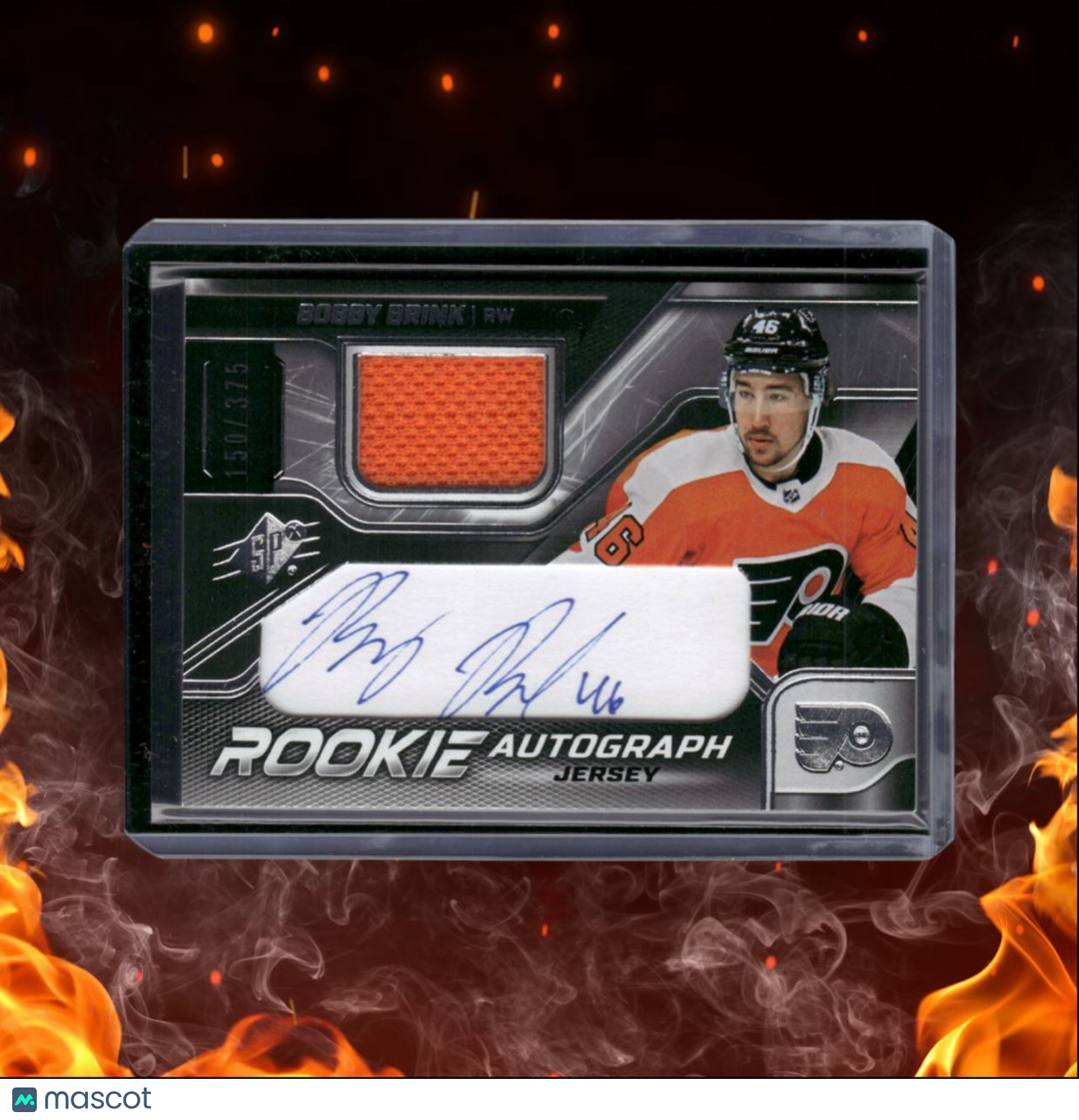 2022-23 Upper Deck SPx Bobby Brink Rookie Auto 150/375 #BB