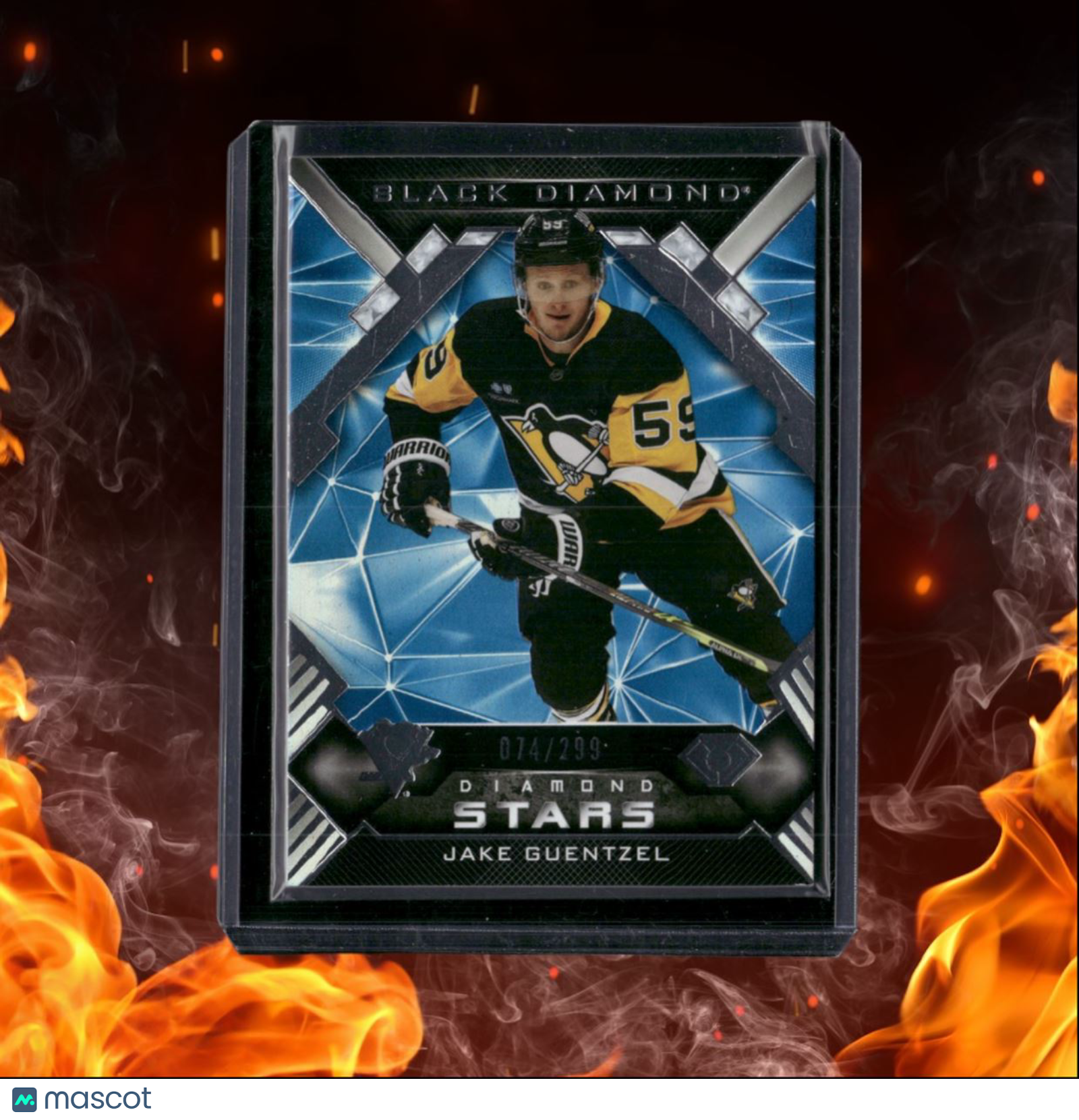 2022-23 Upper Deck Black Diamond Jake Guentzel Diamond Stars 074/299 #BDS-JG