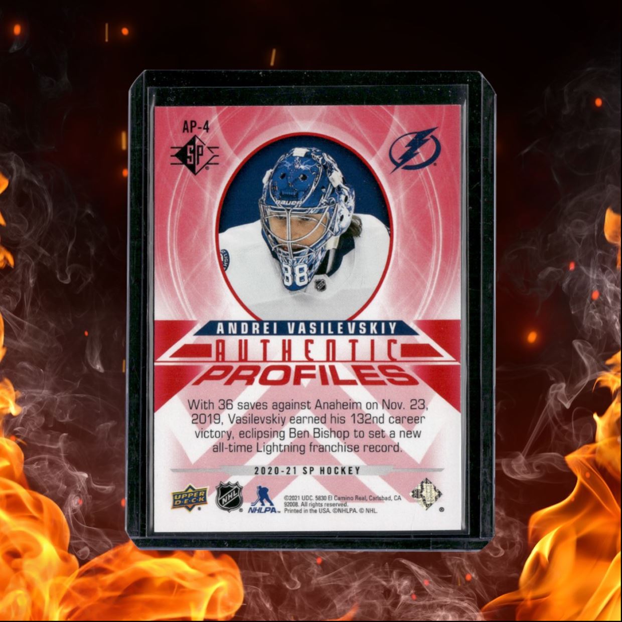 2020-21 Upper Deck SP Andrei Vasilevskiy Authentic Profiles Red 239/799 #AP-4