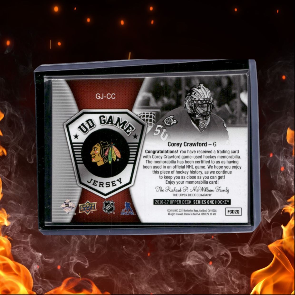 2016-17 Upper Deck Corey Crawford UD Game Jerseys #GJ-CC