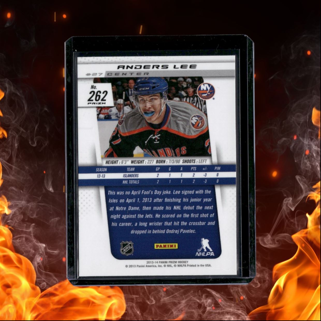 2013-14 Panini Prizm Anders Lee Blue Pulsar Prizm Rookie #262
