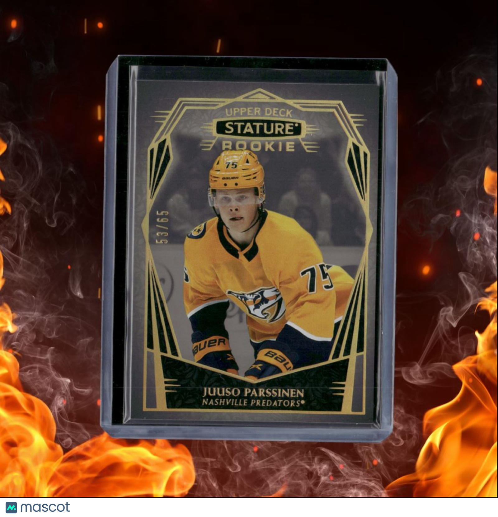 2022-23 Upper Deck Stature Juuso Parssinen Design & Portrait Variation Rookie