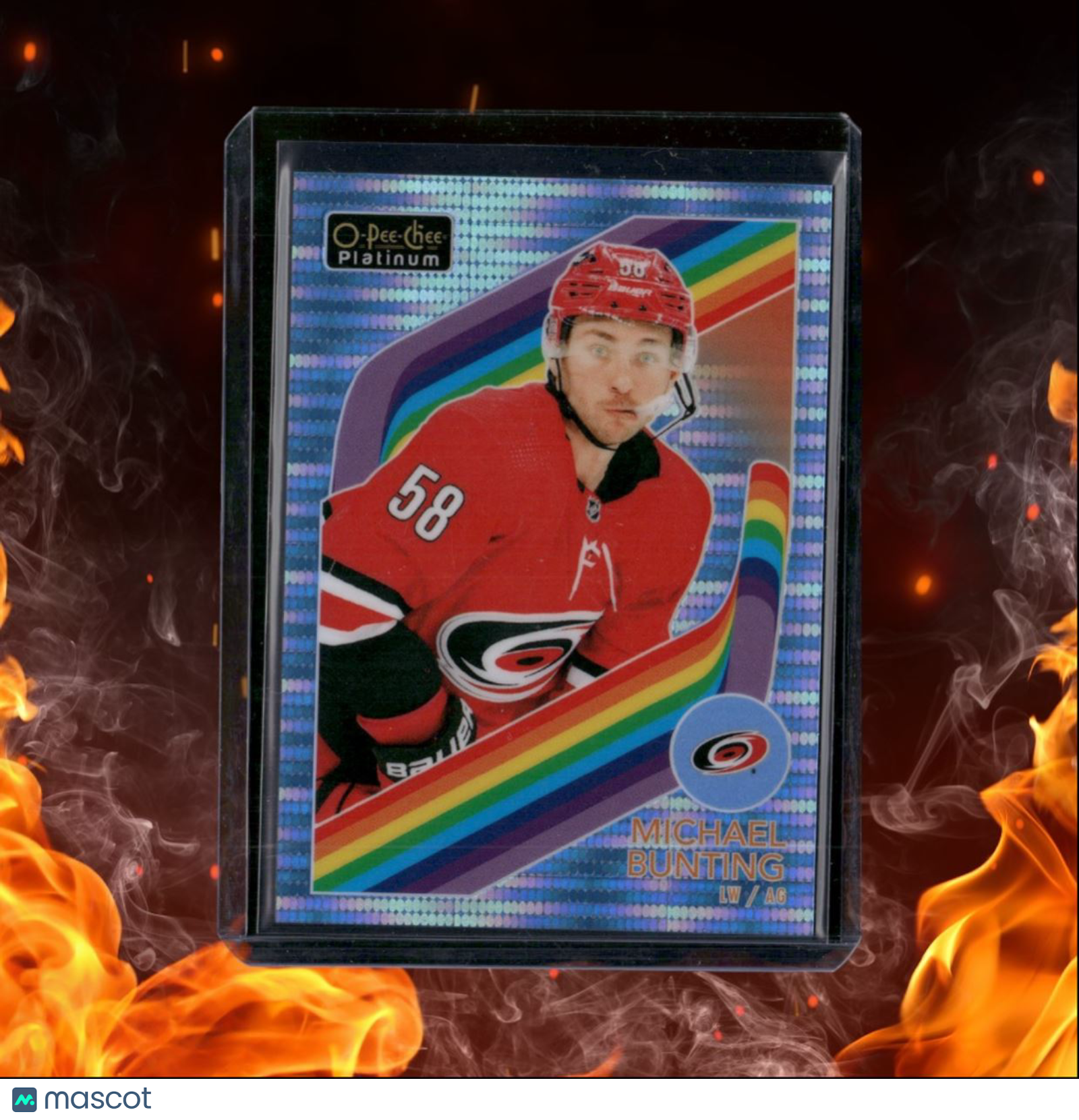 2023-24 O-Pee-Chee Platinum Michael Bunting Retro Blue Pulsar 059/100 #R-43