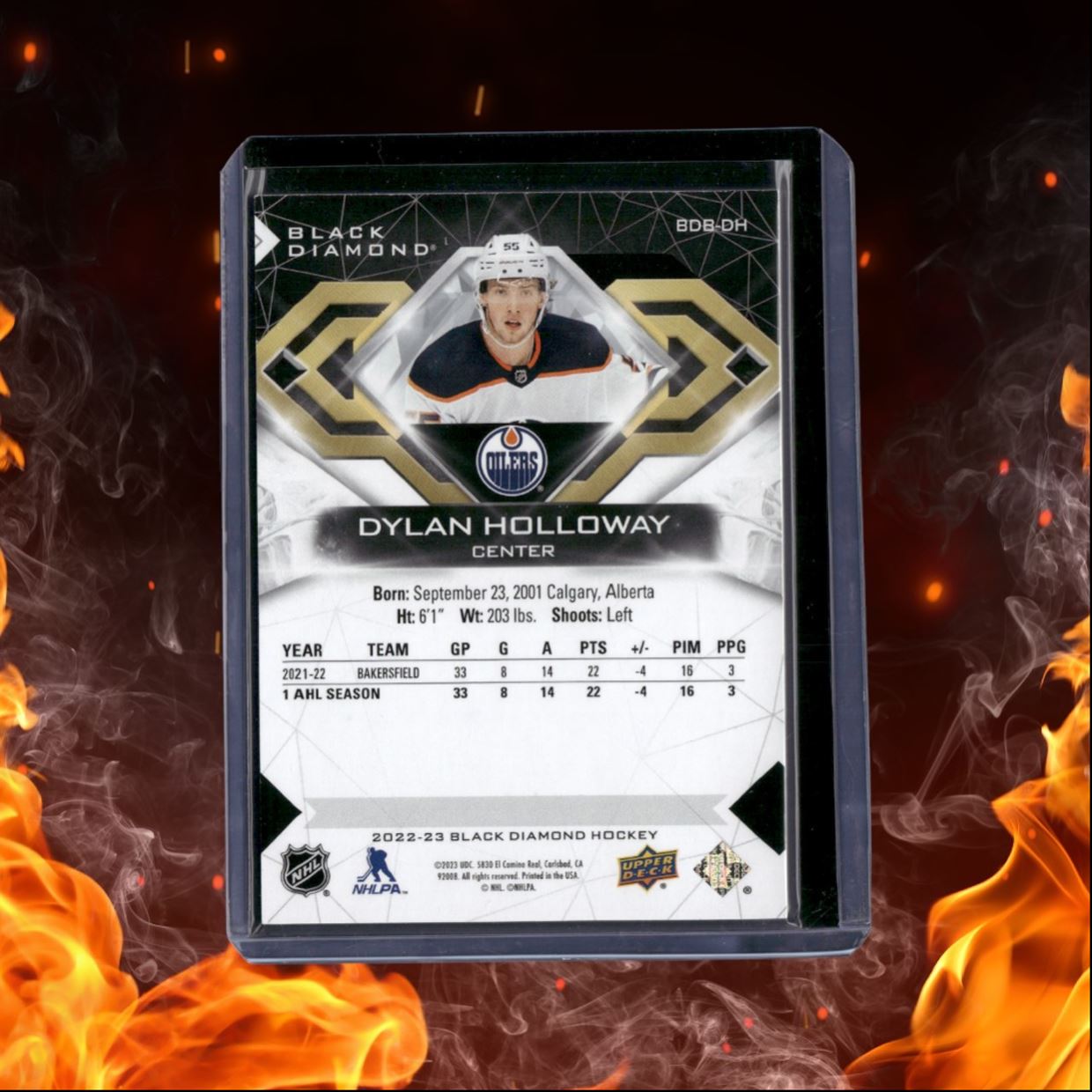 2022-23 Upper Deck Black Diamond Dylan Holloway Rookie 004/349 #BDB-DH