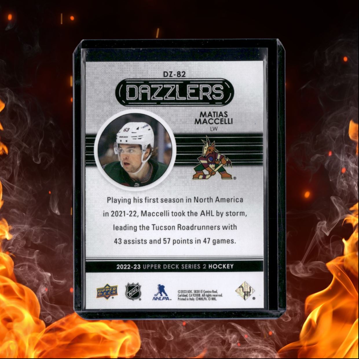 2022-23 Upper Deck Matias Maccelli Dazzlers Rookie #DZ-82