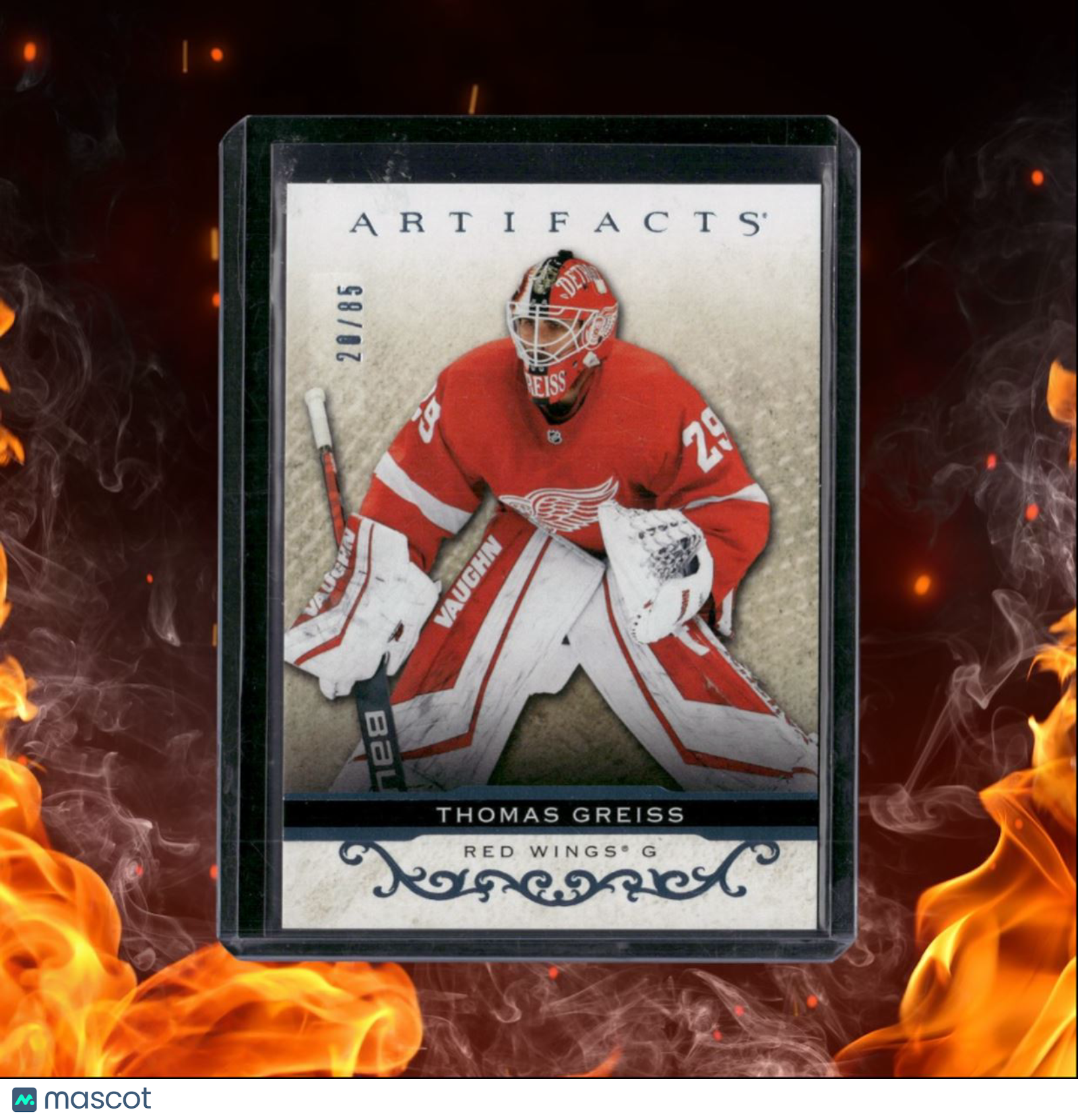 2021-22 Upper Deck Artifacts Thomas Greiss Light Blue Steel 20/85 #43
