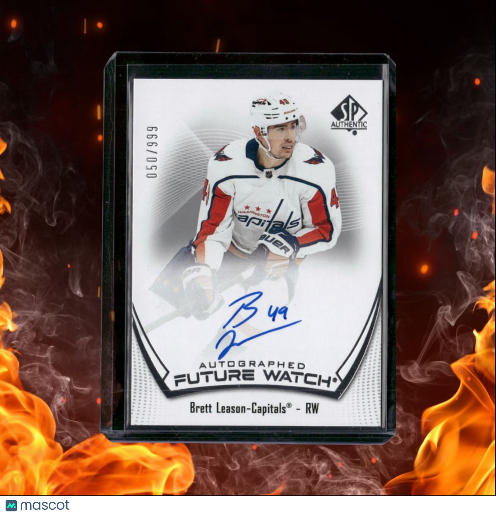 2021-22 SP Authentic Brett Leason Future Watch Rookie Auto 050/999 #168