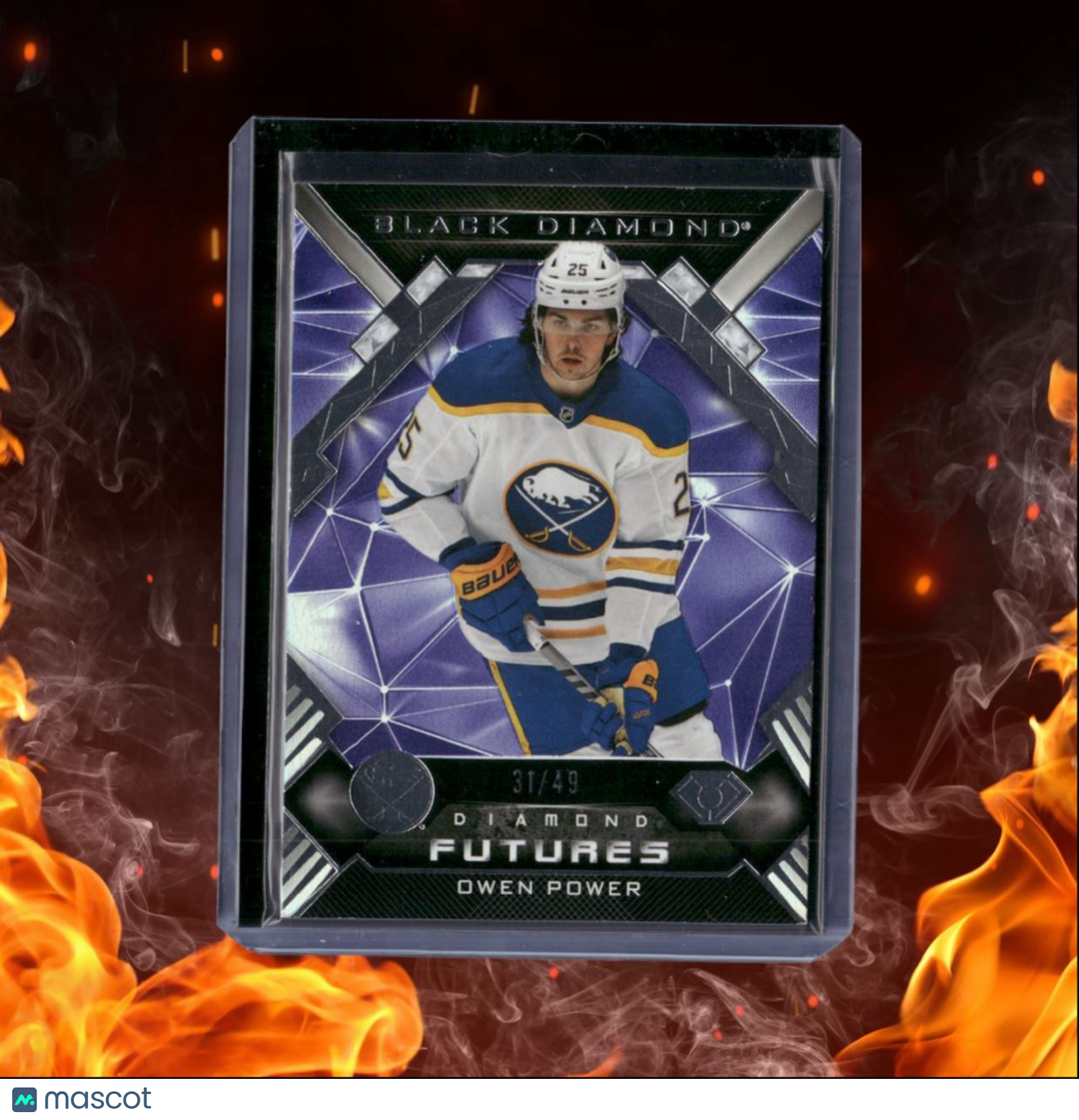 2022-23 Upper Deck Black Diamond Owen Power Diamond Futures Purple Rookie 31/49