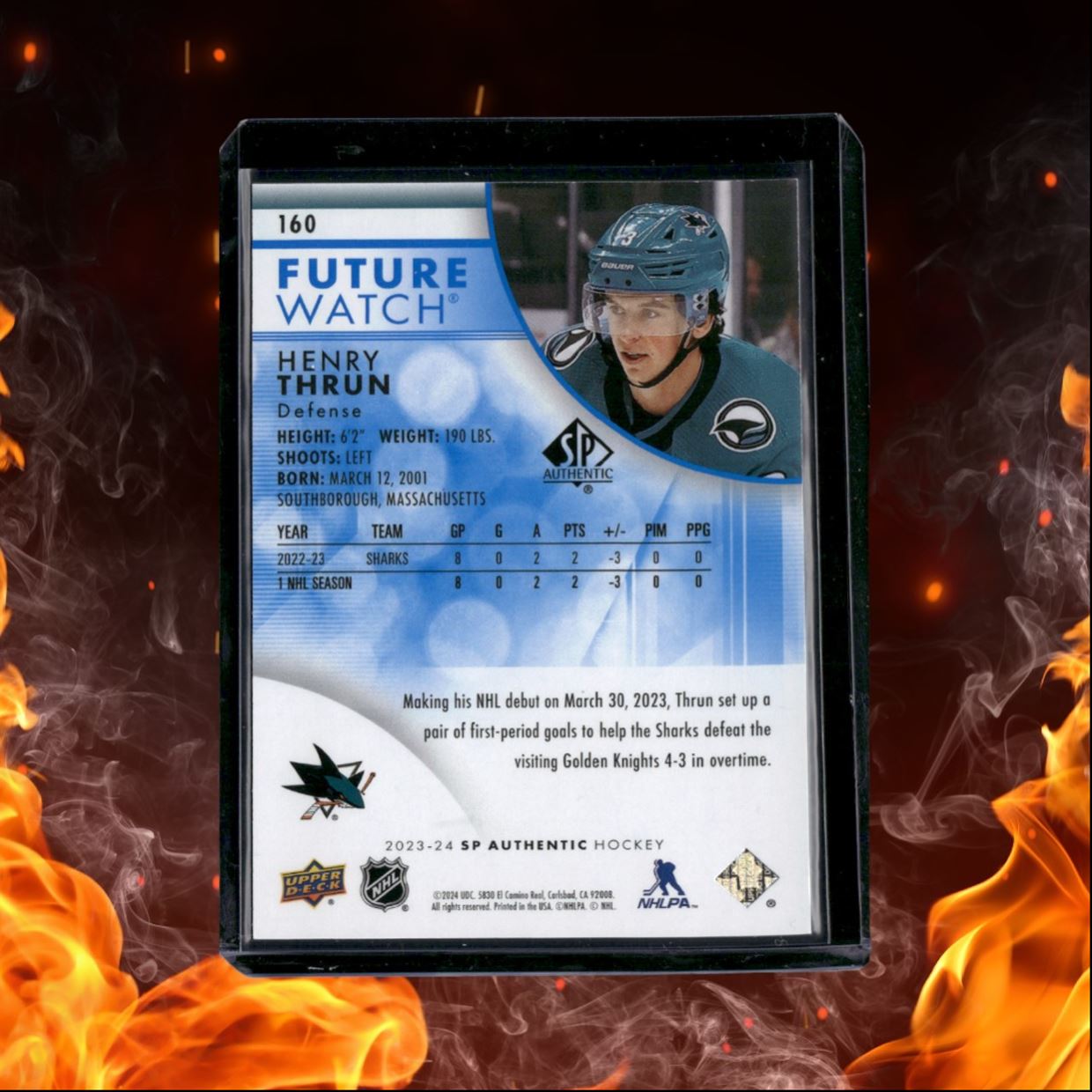 2023-24 SP Authentic Henry Thrun Future Watch Limited Blue Rookie 213/399 #160