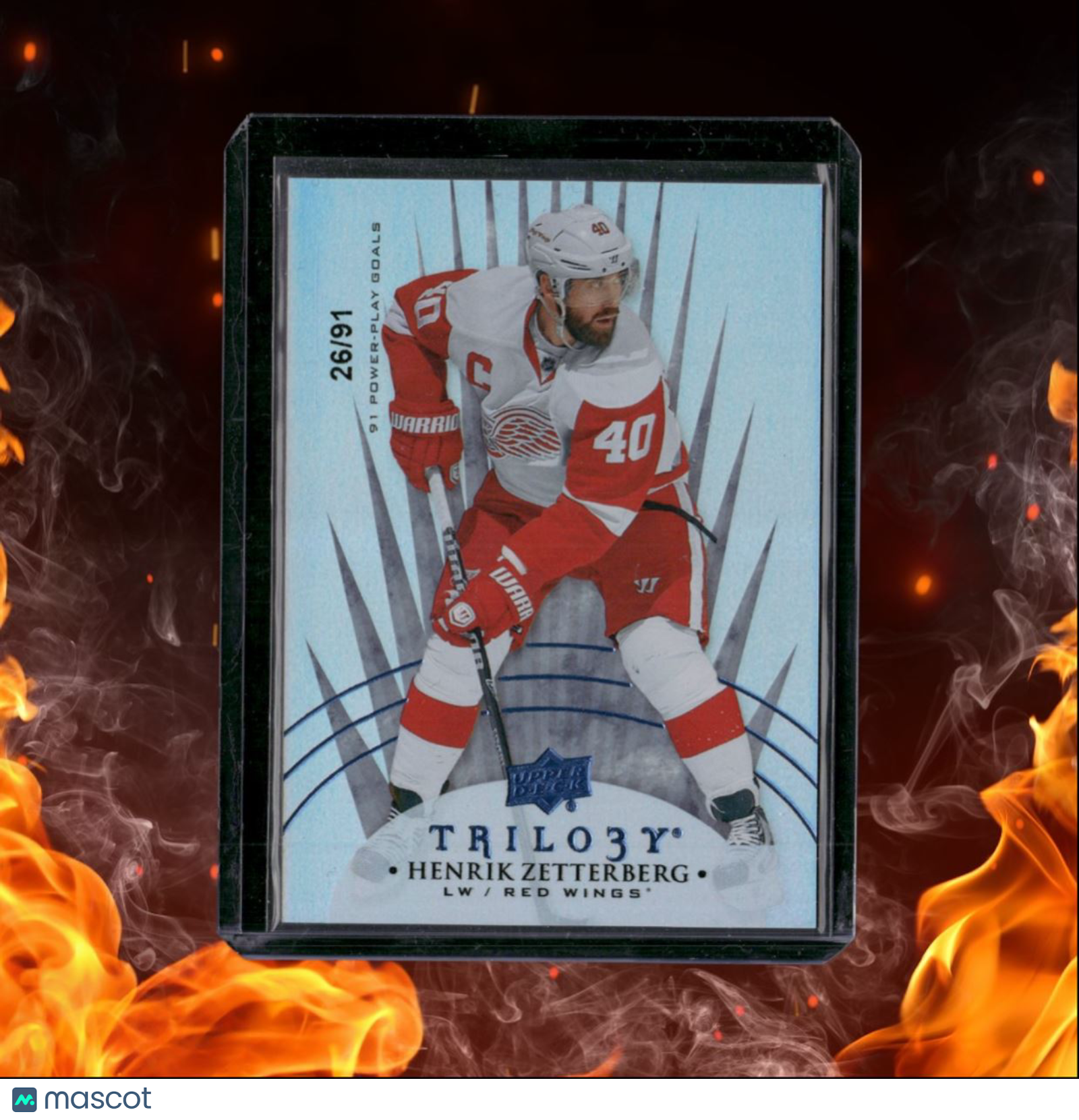 2014-15 SP Game Used Henrik Zetterberg True Base 26/91 #82