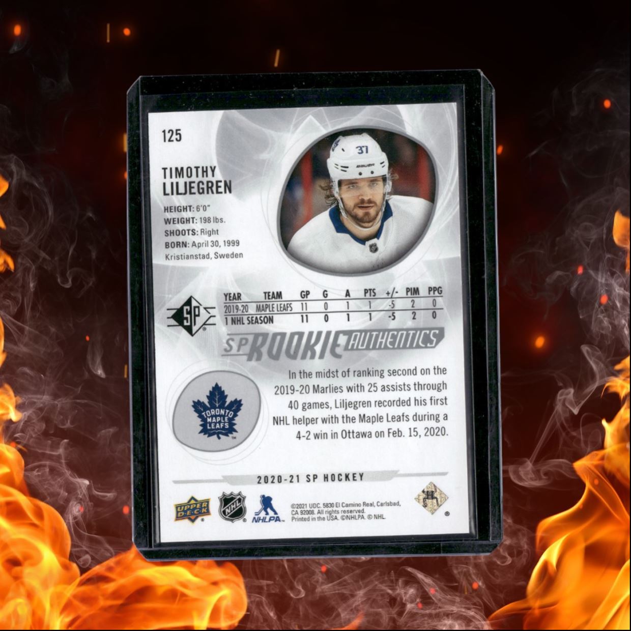2021-22 Upper Deck SP Timothy Liljegren Silver Rookie #125