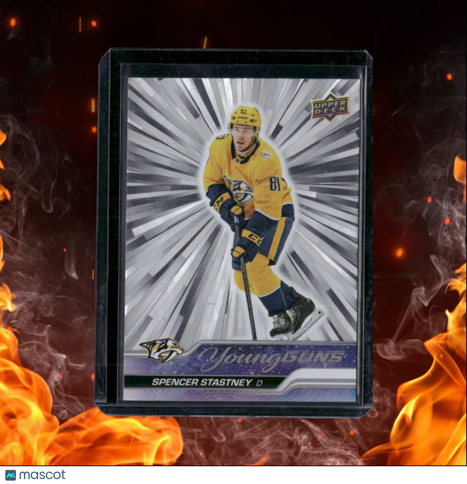 2023-24 Upper Deck Spencer Stastney Outburst Silver Young Guns Rookie #238