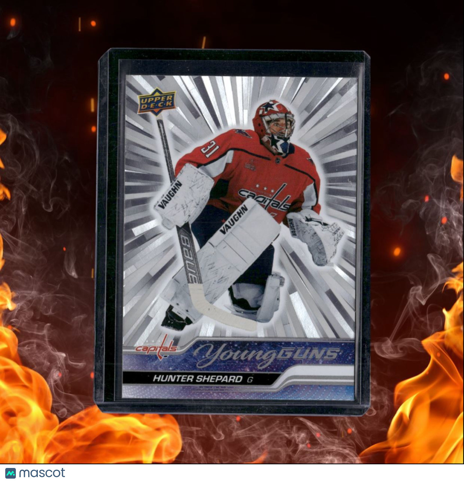 2023-24 Upper Deck Hunter Shepard Outburst Silver Young Guns Rookie #491