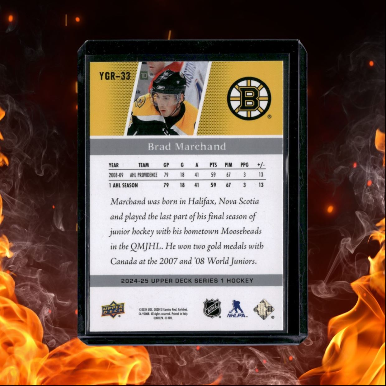 2024-25 Upper Deck Brad Marchand Young Guns Renewed #YGR-33