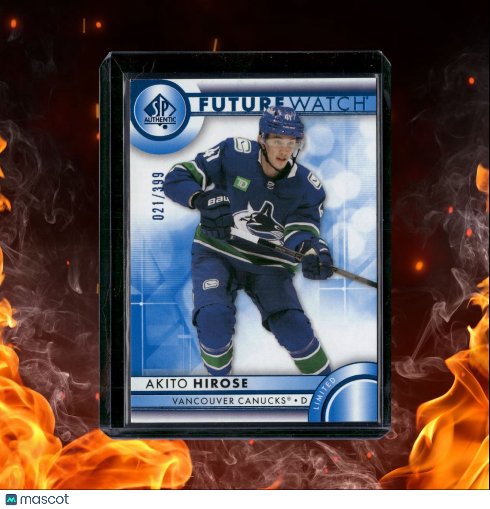 2023-24 SP Authentic Akito Hirose Future Watch Limited Blue Rookie 021/399 #131