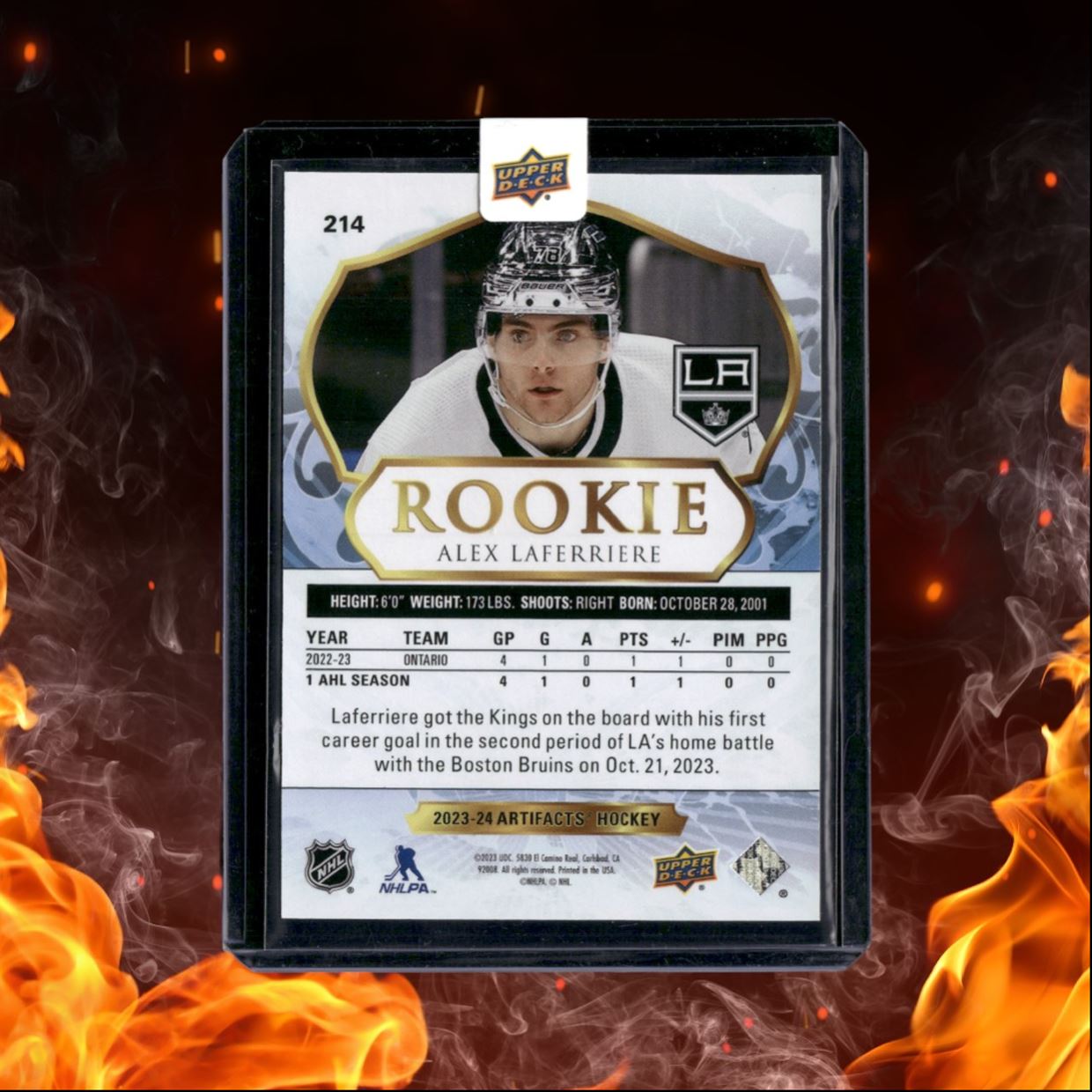 2023-24 Upper Deck Artifacts Alex Laferriere UD Sealed Rookie 129/999 #214