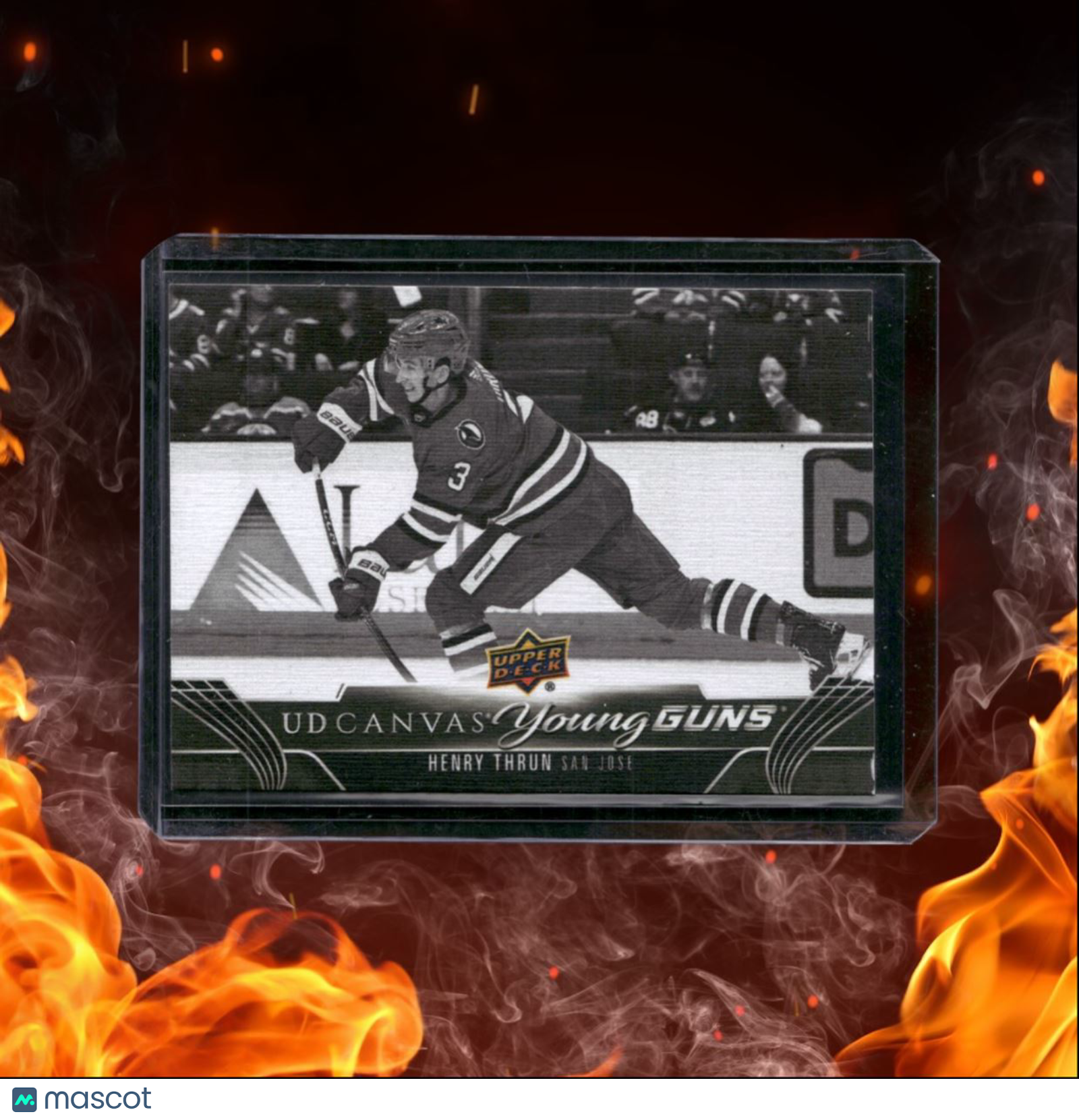 2023-24 Upper Deck Henry Thrun Black & White Young Guns Canvas Rookie #C117