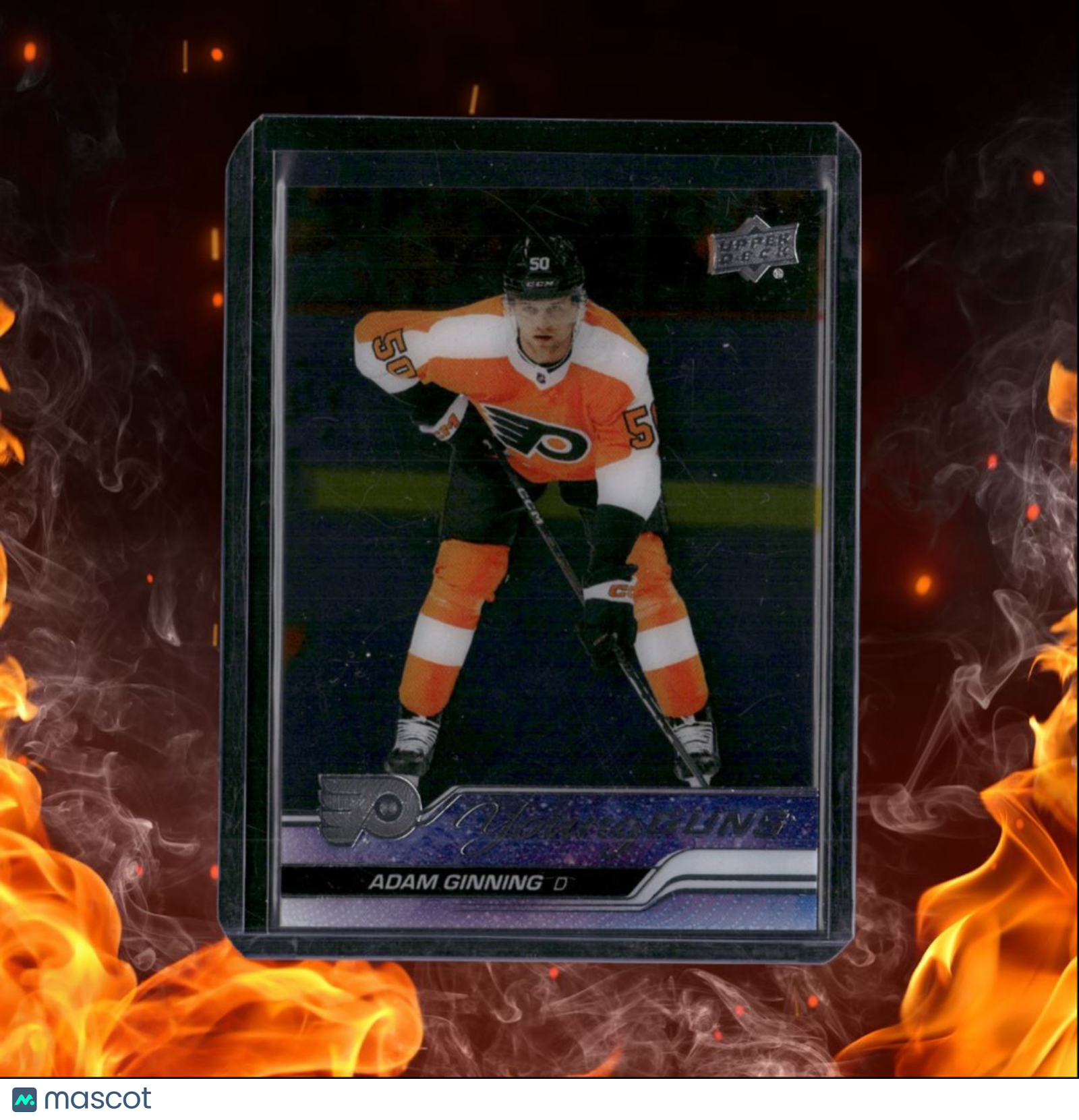 2023-24 Upper Deck Adam Ginning Clear Cut Young Guns SSP Case Hit Rookie #243