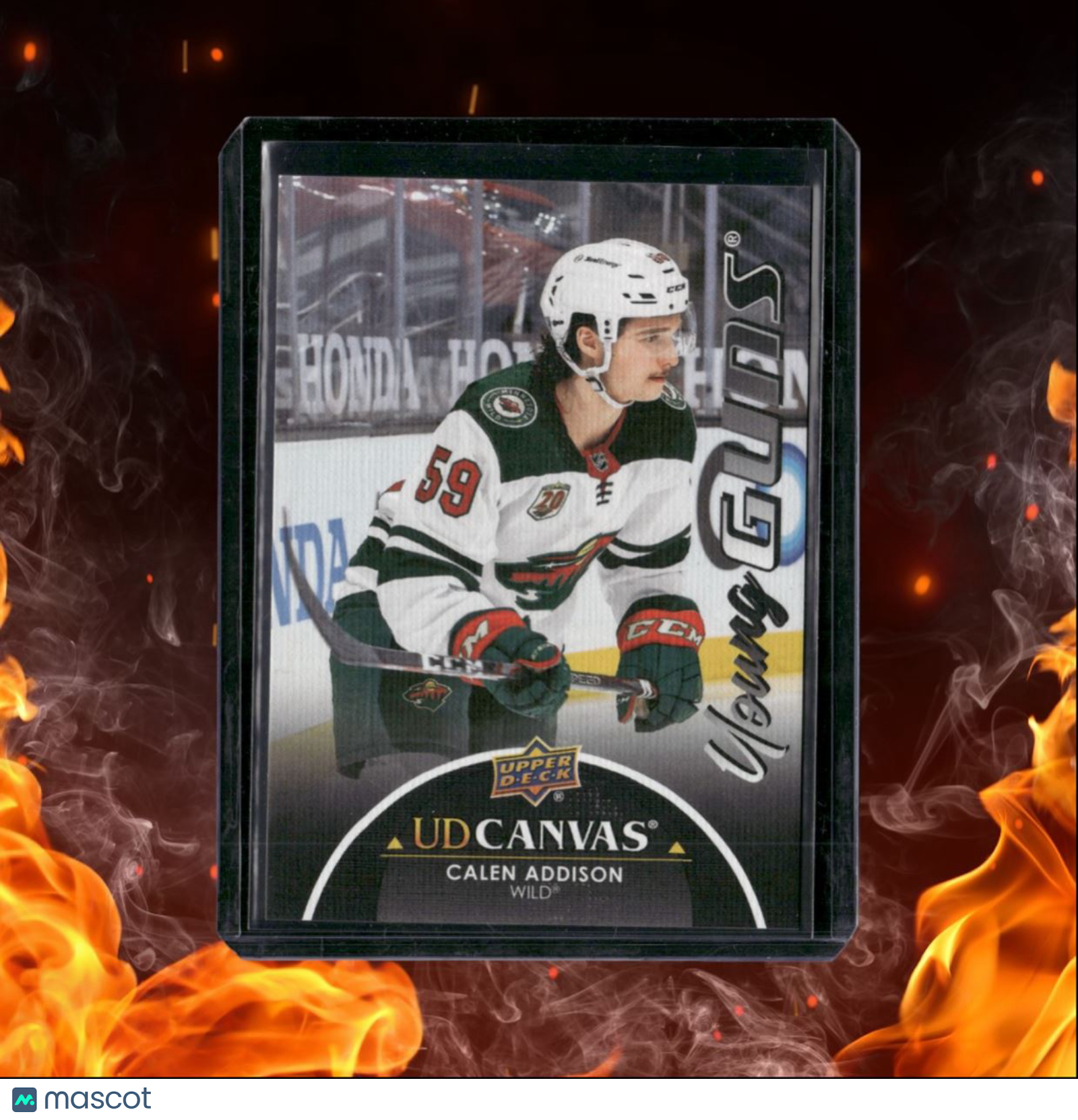 2021-22 Upper Deck Calen Addison Black Young Guns Canvas Rookie #133