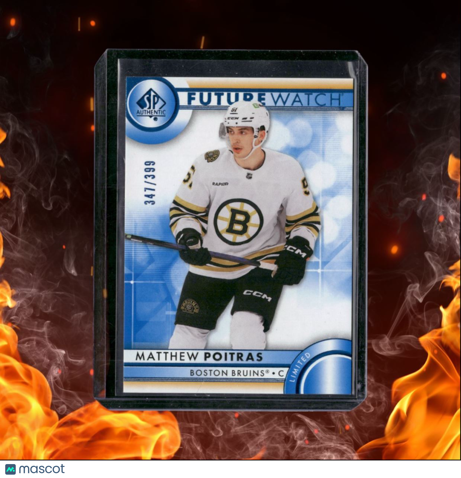 2023-24 SP Authentic Matthew Poitras Future Watch Limited Red Rookie 347/399