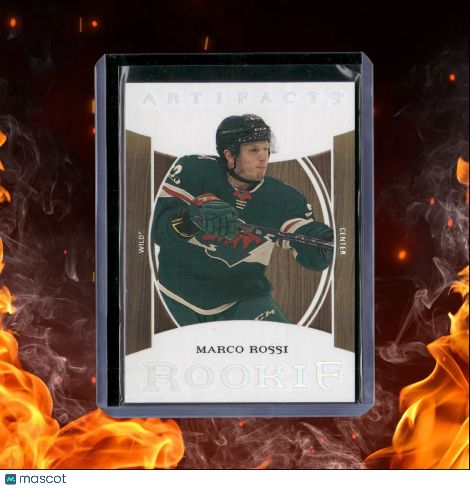 2022-23 Upper Deck Artifacts Marco Rossi Wood SP Rookie #186