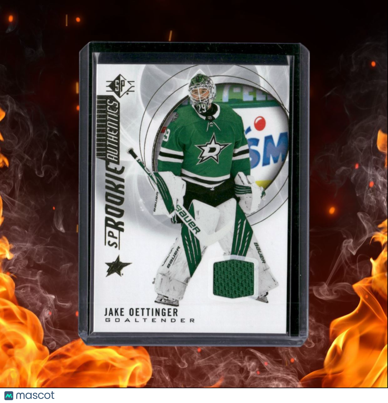 2020-21 Upper Deck SP Jake Oettinger Authentics Jersey Rookie #136