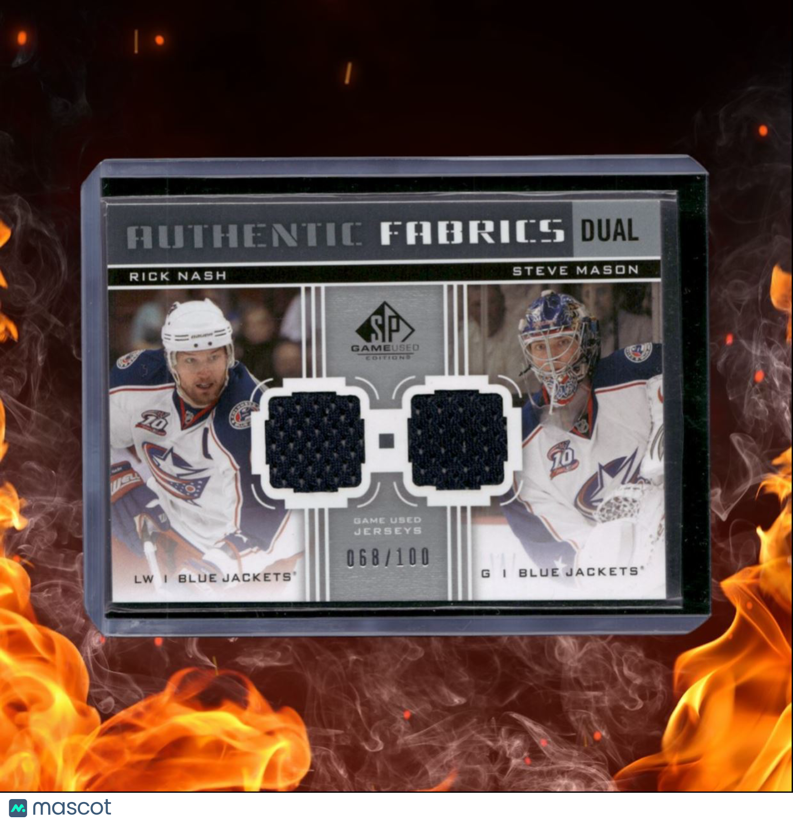 2011-12 SP Game Used Authentic Rick Nash / Steve Mason Fabrics Dual 068/100