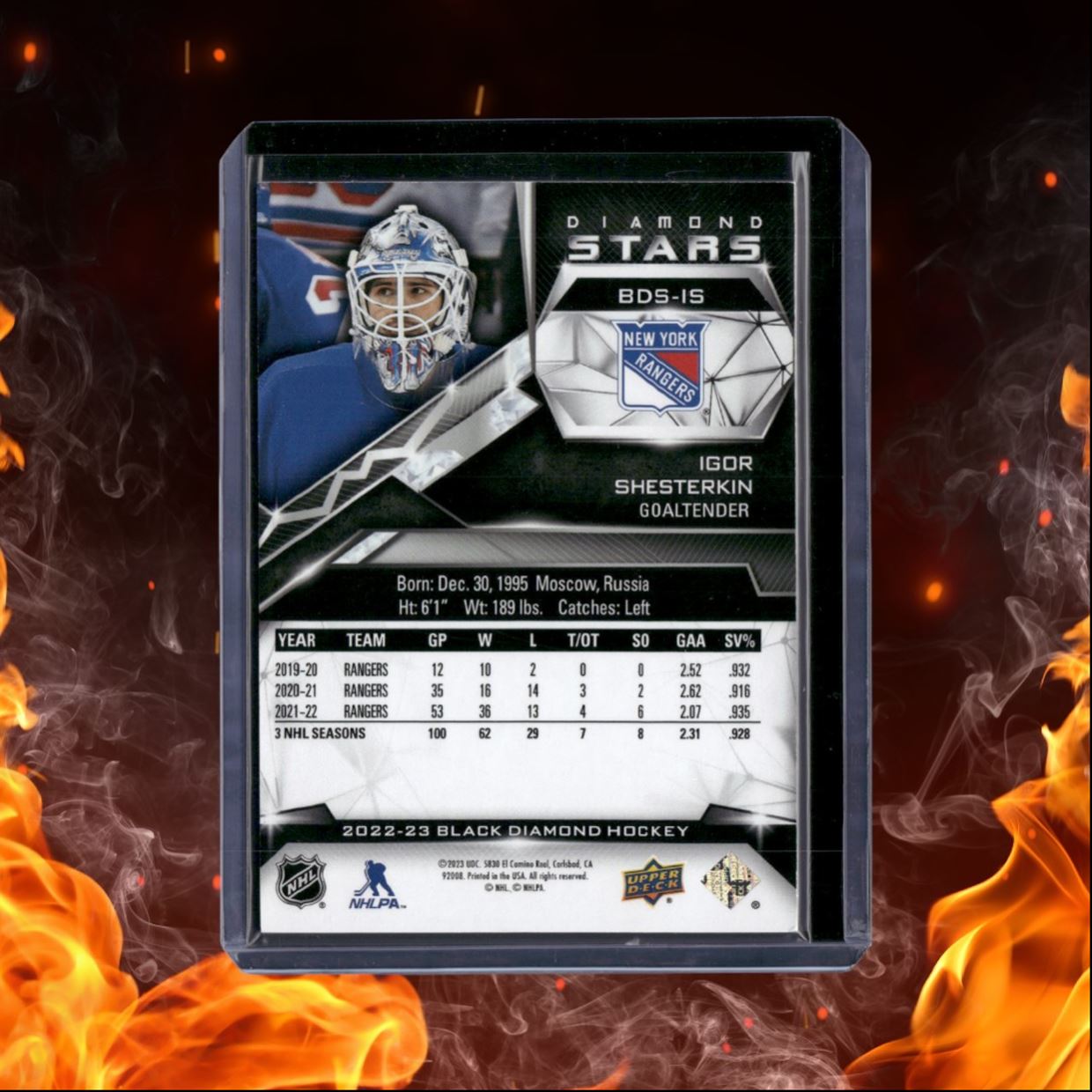 2022-23 Upper Deck Black Diamond Igor Shesterkin Diamond Stars 062/299 #BDS-IS