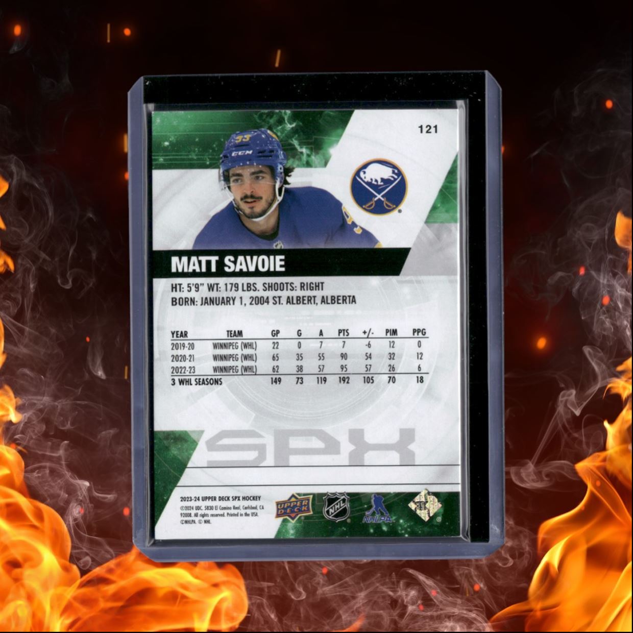 2023-24 Upper Deck SPx Matt Savoie Rookie 243/299 #121