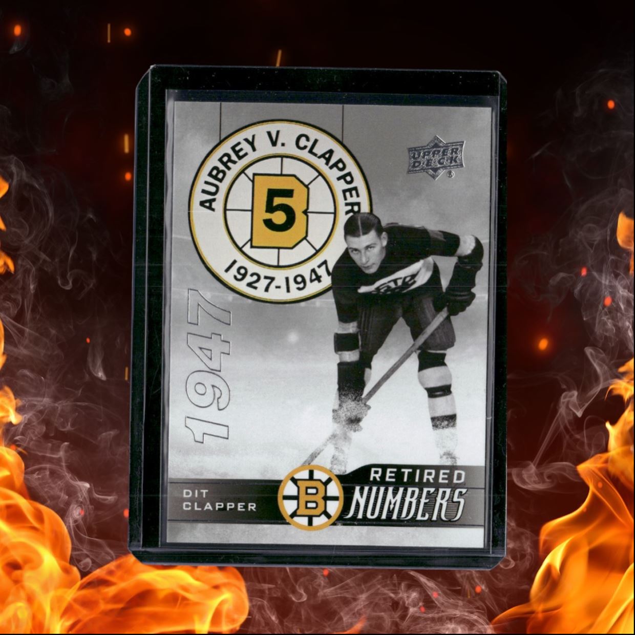 2023-24 Upper Deck Boston Bruins Centennial Dit Clapper Retired Numbers #104