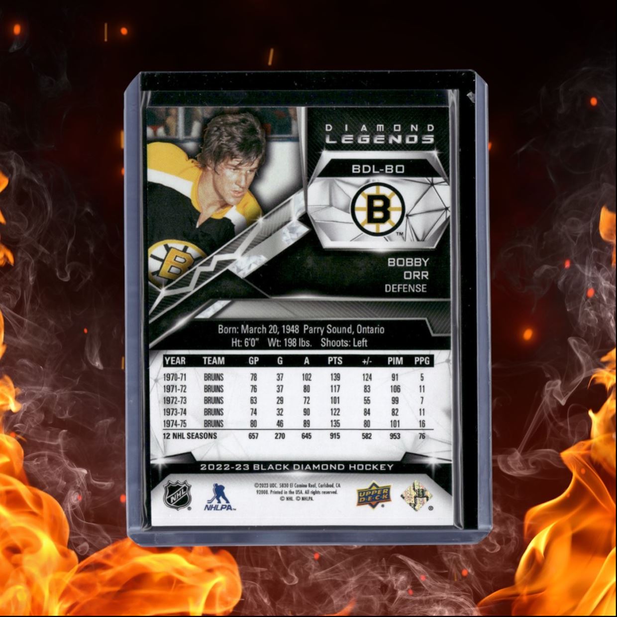 2022-23 Upper Deck Black Diamond Bobby Orr Diamond Legends 168/299 #BDL-BO