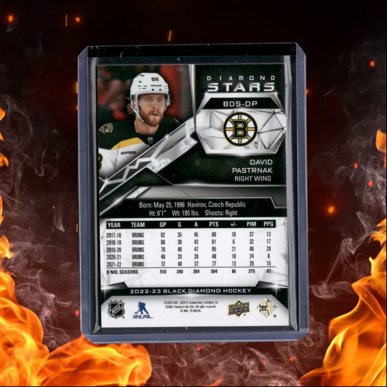 2022-23 Upper Deck Black Diamond David Pastrnak Diamond Stars 166/299 #BDS-DP