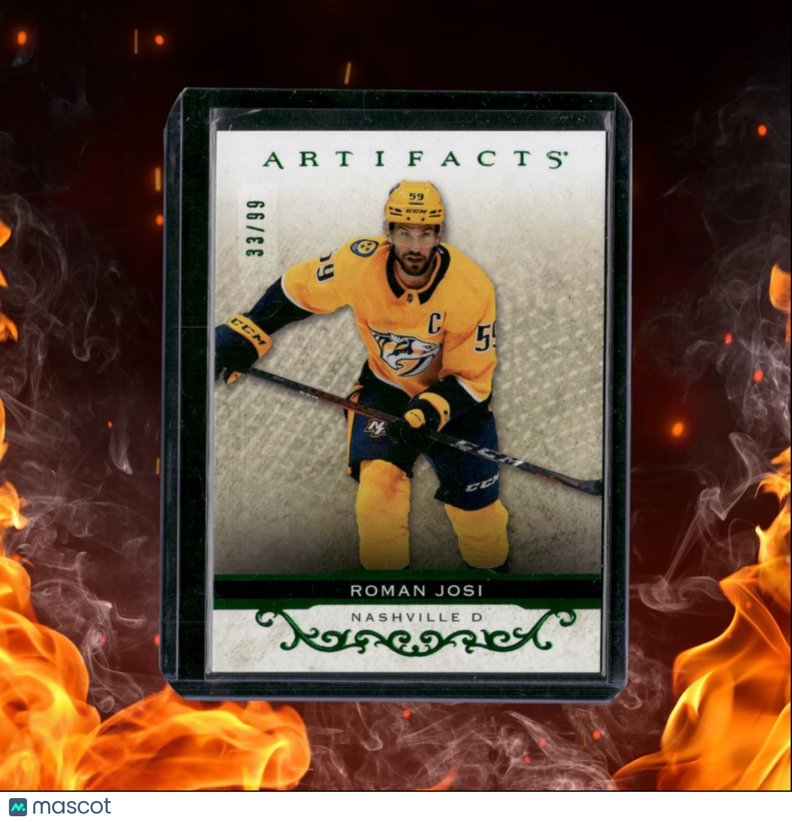 2021-22 Upper Deck Artifacts Roman Josi Emerald Green 33/99 #87