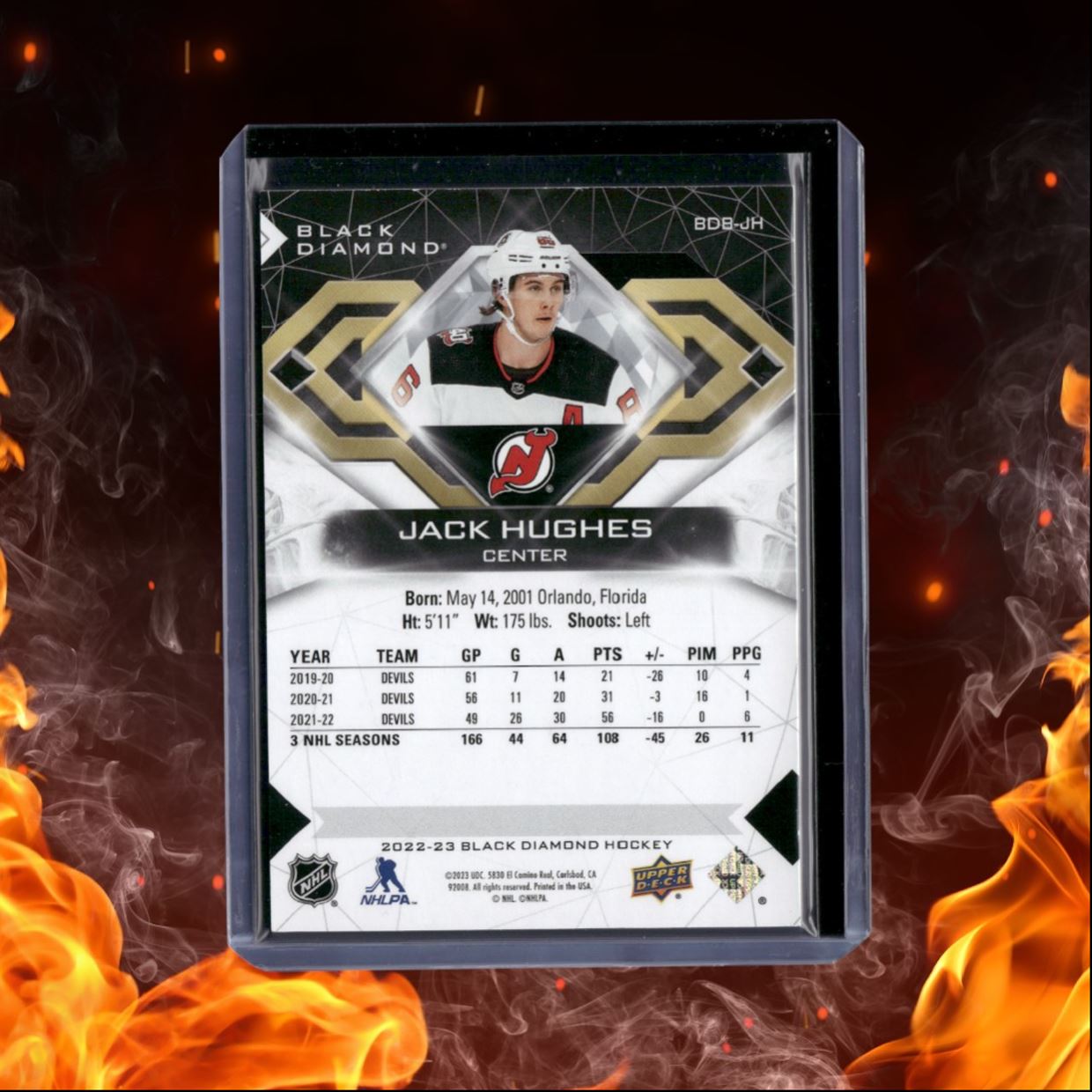 2023-24 Upper Deck Black Diamond Jack Hughes 128/349 #BDB-JH