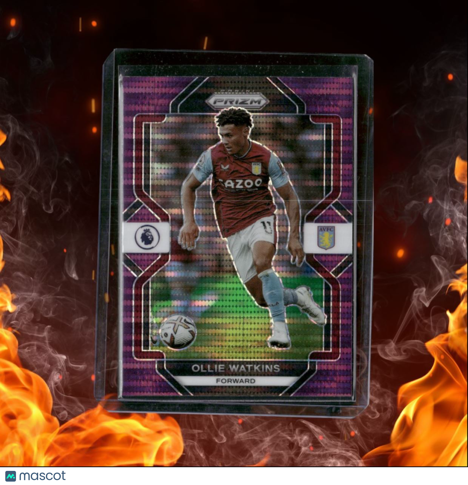 2022 Panini Prizm Premier League Ollie Watkins Purple Pulsar Prizm #273