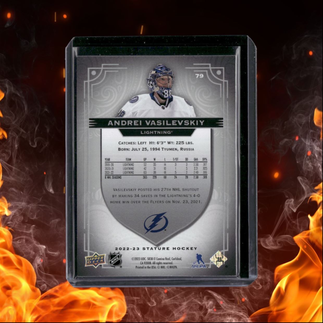 2022-23 Upper Deck Stature Andrei Vasilevskiy Variation 73/99 #79