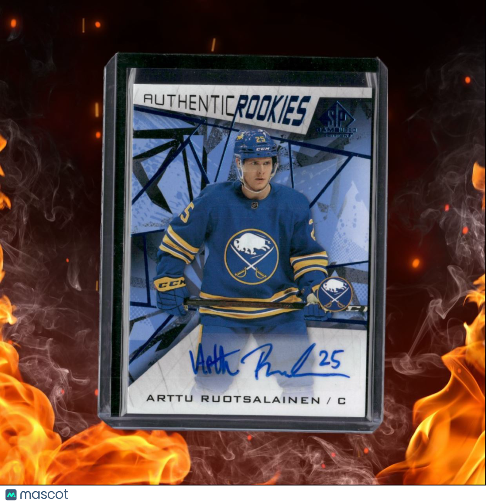2021-22 SP Game Used Arttu Ruotsalainen Blue Rookie Auto #156