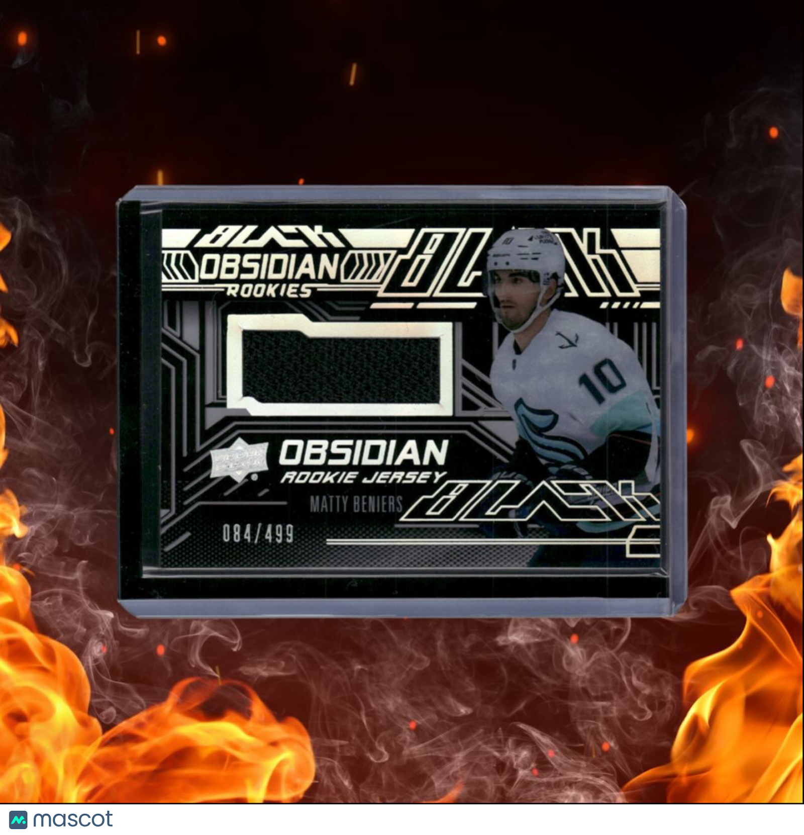2022-23 Upper Deck SPx Matty Beniers Black Obsidian Jersey Rookie 084/499