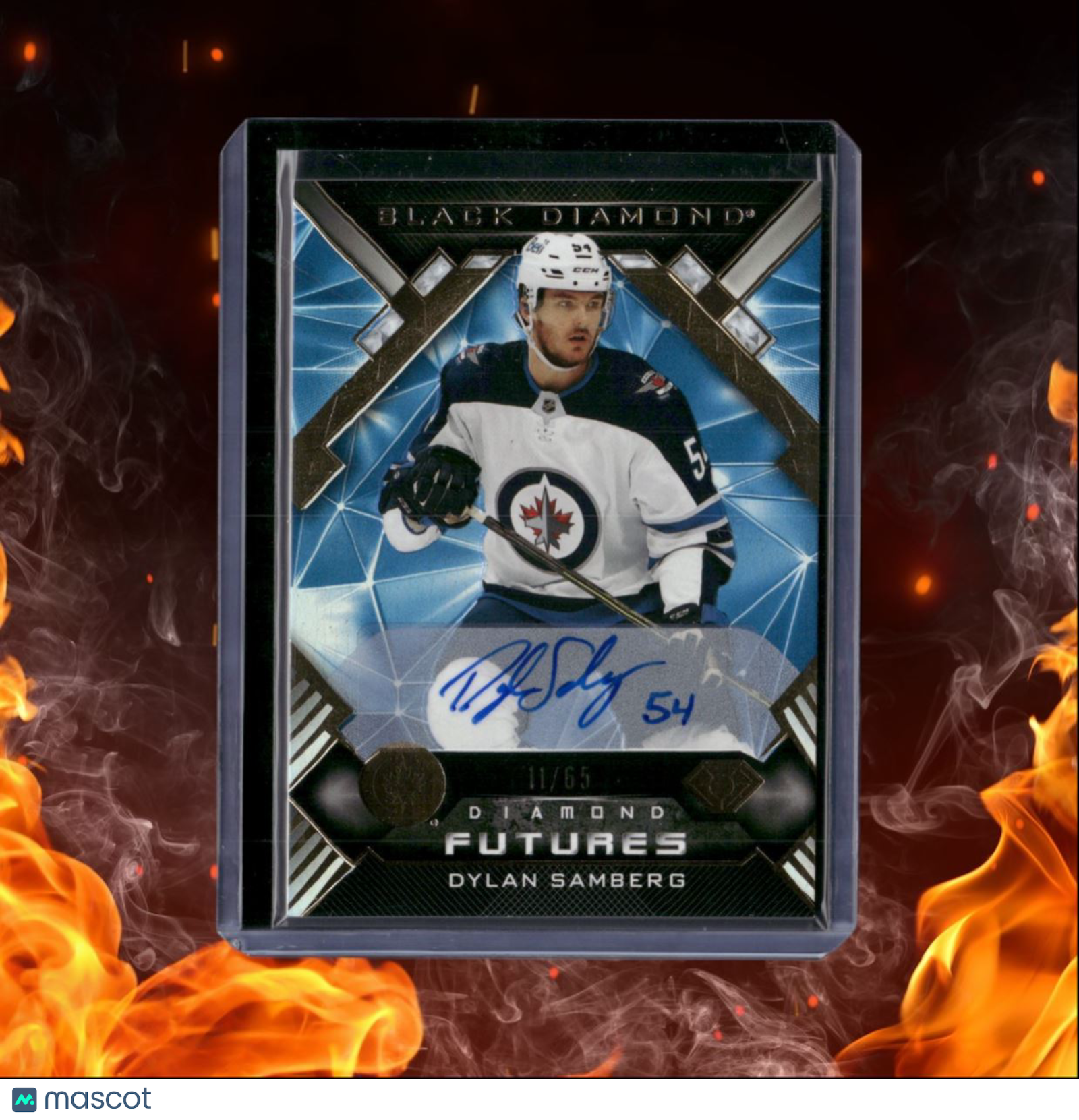 2022-23 Upper Deck Black Diamond Dylan Samberg Diamond Futures Gold Rookie Auto