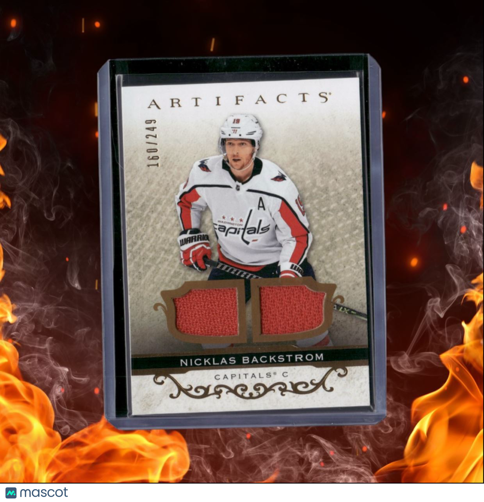 2021-22 Upper Deck Artifacts Nicklas Backstrom Dual Jersey Gold 160/249 #59
