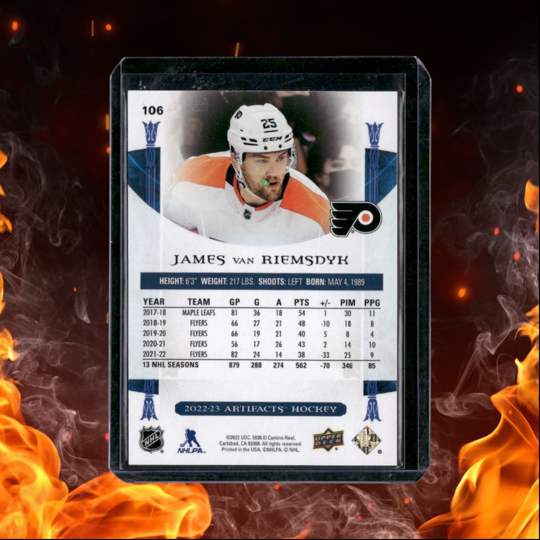 2022-23 Upper Deck Artifacts James van Riemsdyk Pink Leather 30/65 #106