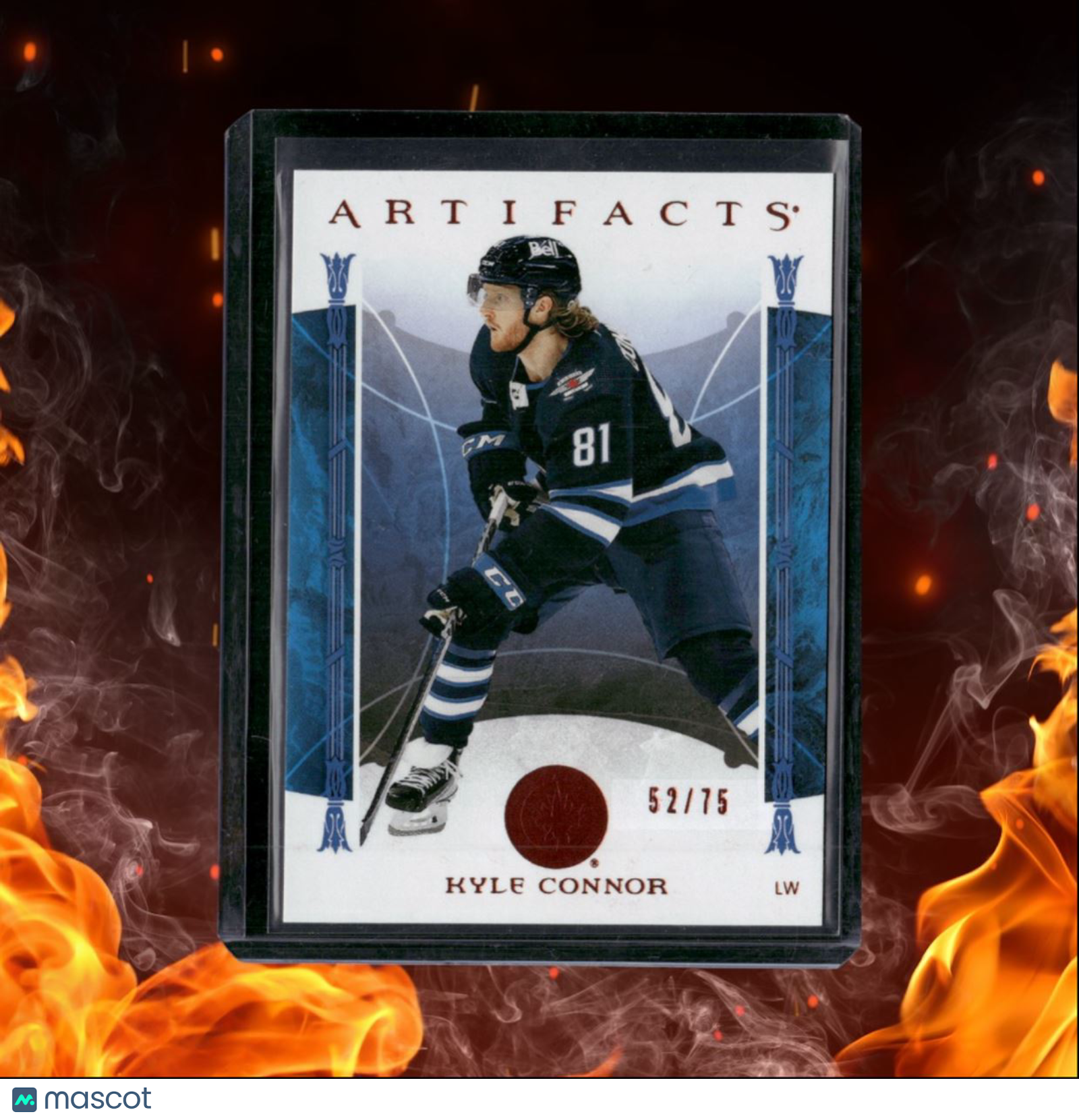 2022-23 Upper Deck Artifacts Kyle Connor Autumn Orange 52/75 #17