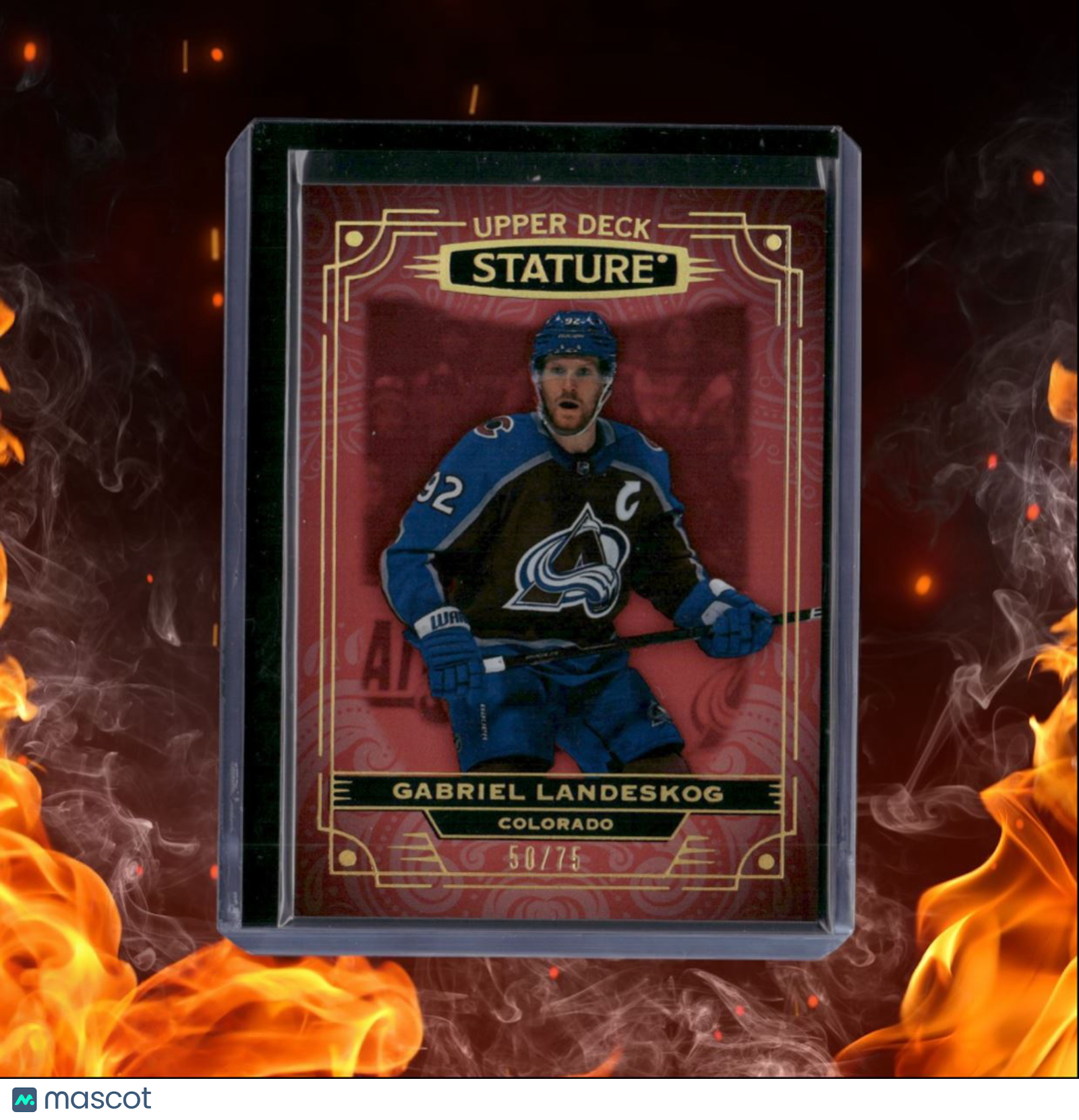 2023-24 Upper Deck Stature Gabriel Landeskog Red 50/75 #92