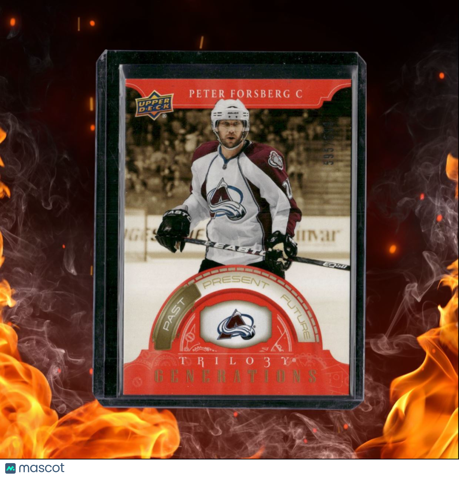 2022-23 Upper Deck Trilogy Peter Forsberg Generations Red 595/699 #TG-12A