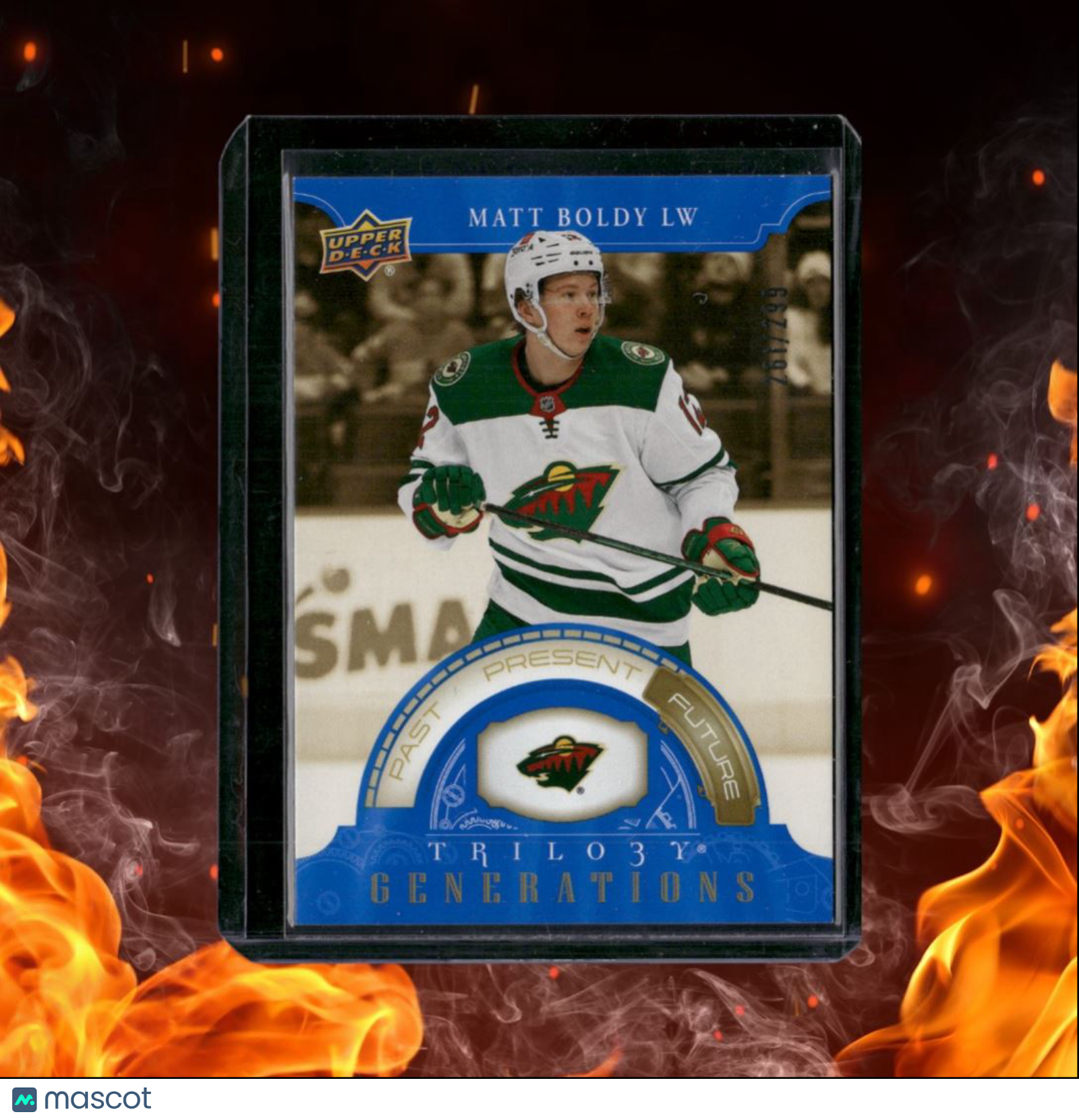 2022-23 Upper Deck Trilogy Matt Boldy Generations Blue Rookie 261/299 #TG-19C