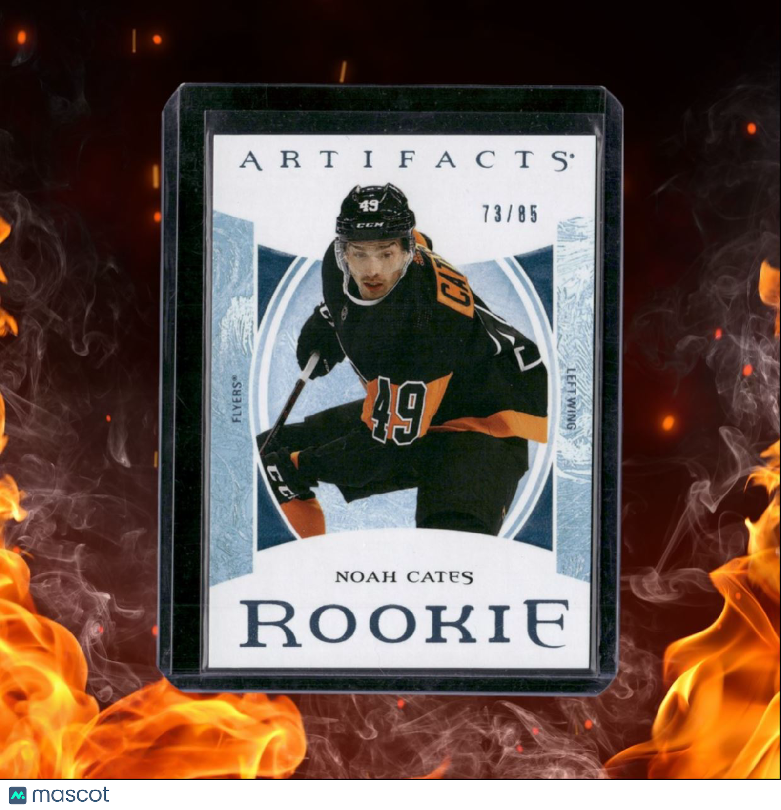 2022-23 Upper Deck Artifacts Noah Cates Light Blue Steel Rookie 73/85 #190