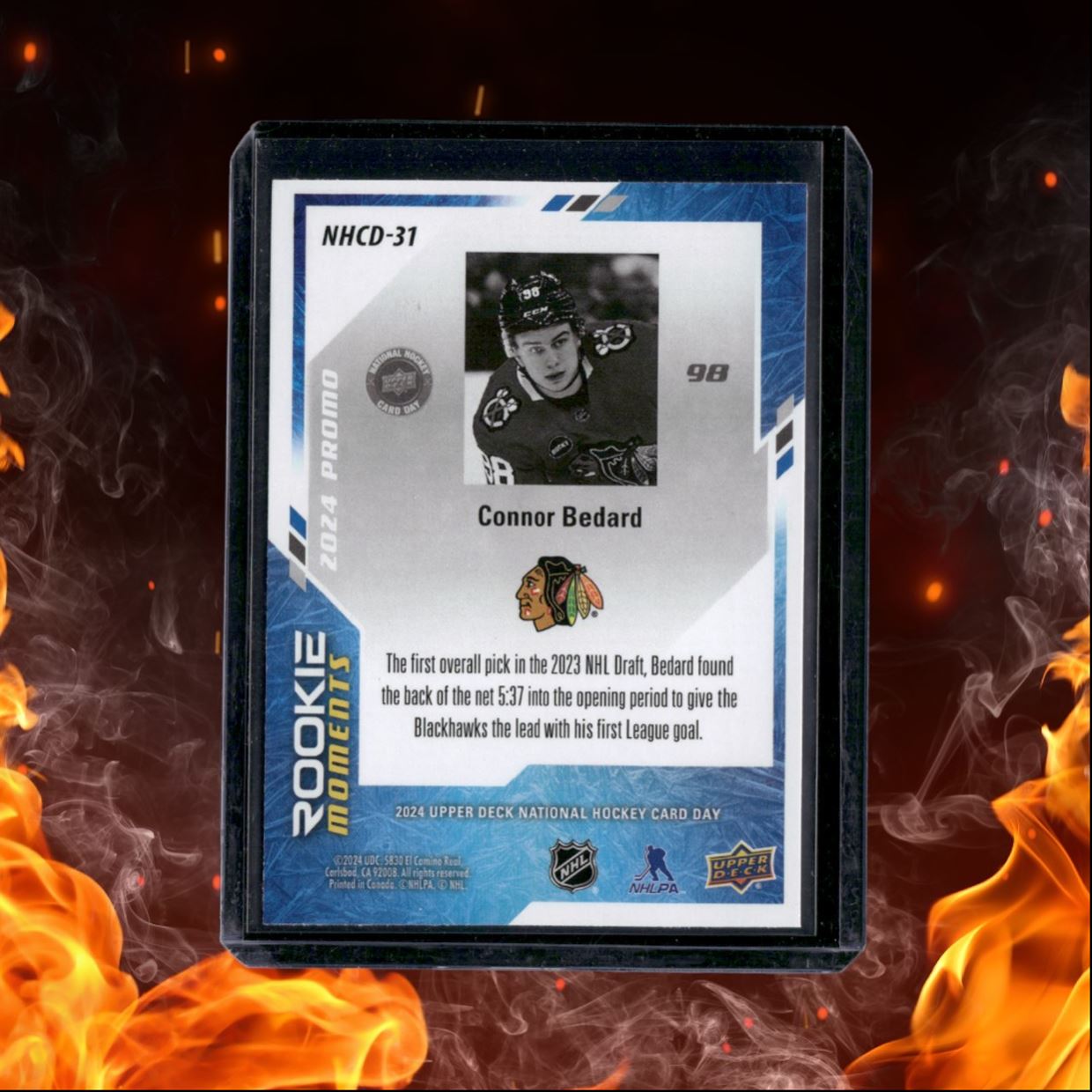 2024-25 Upper Deck National Hockey Card Day Connor Bedard Moments (B) Rookie