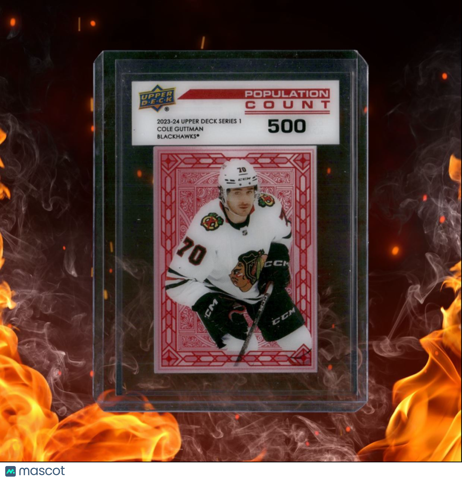 2023-24 Upper Deck Cole Guttman Population Count 500 Red Rookie /500 #107
