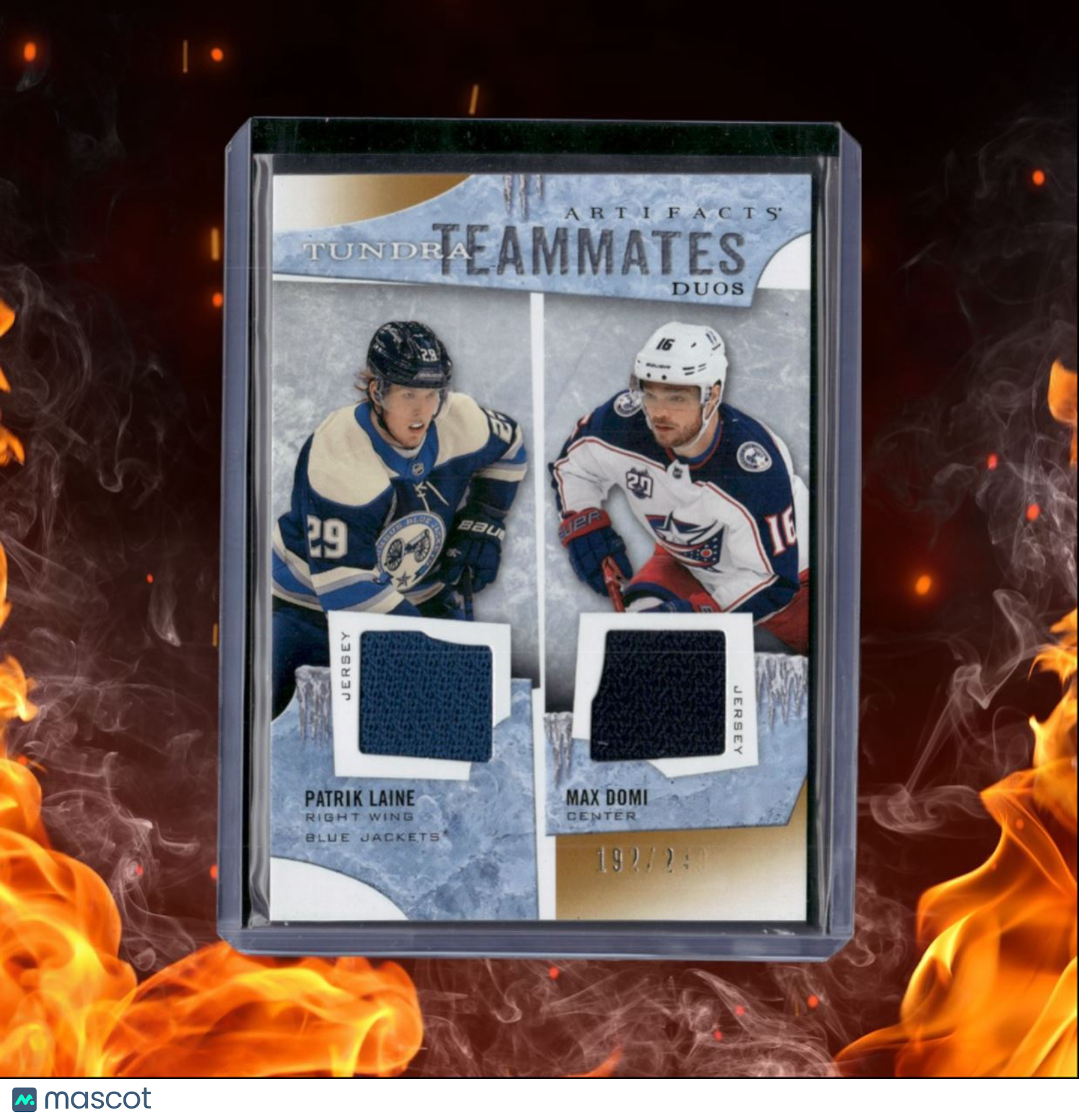 2021-22 Upper Deck Artifacts Patrik Laine / Max Domi Tundra Teammates Duos