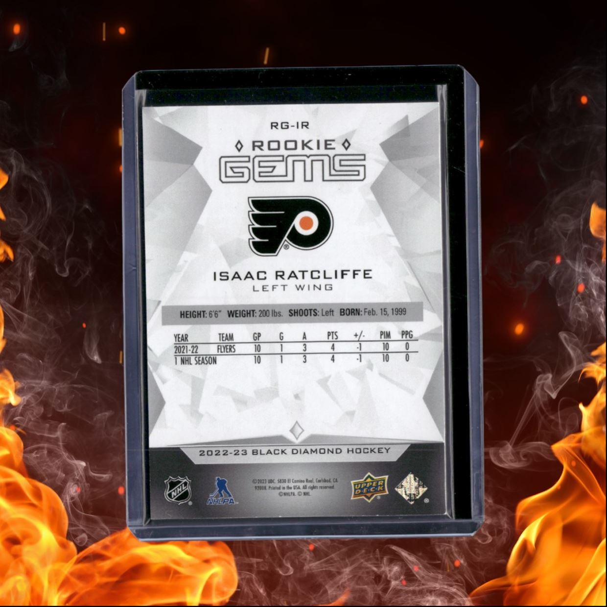 2022-23 Upper Deck Black Diamond Isaac Ratcliffe Gems Rookie 010/399 #RG-IR